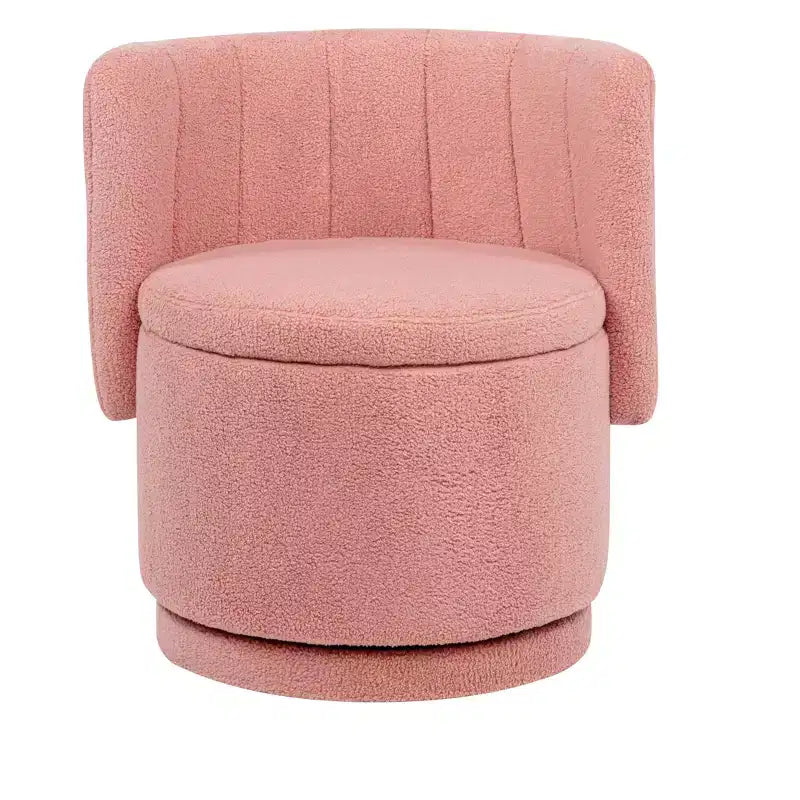 Elegante Sedia Girevole con Rotazione a 360 Gradi Poltrona a Schienale Morbida e Accogliente per Soggiorno Camera da Letto