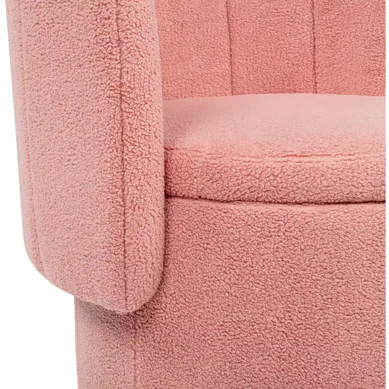 Elegante Sedia Girevole con Rotazione a 360 Gradi Poltrona a Schienale Morbida e Accogliente per Soggiorno Camera da Letto
