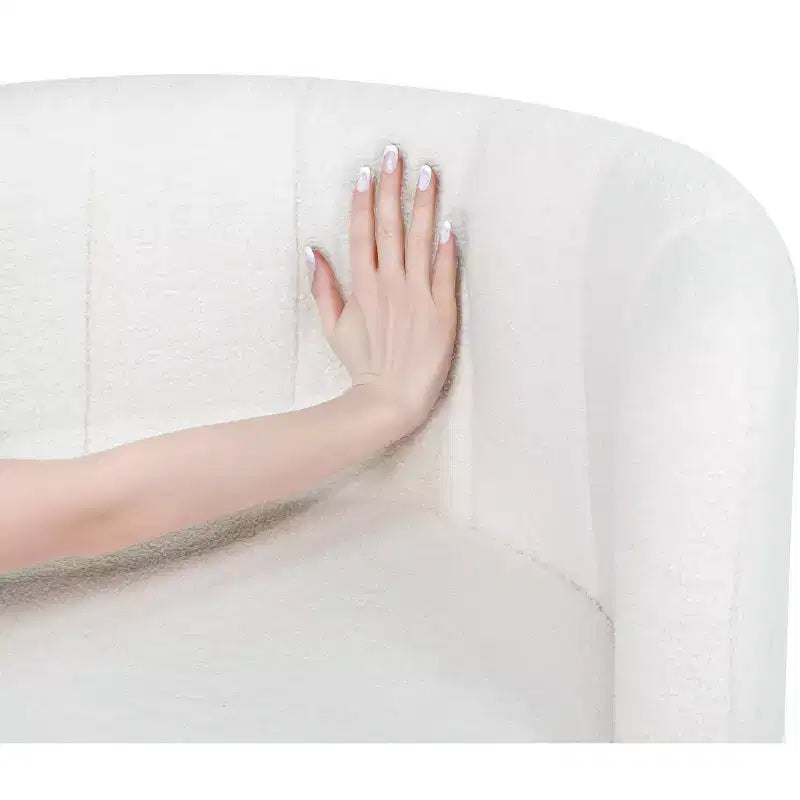 Elegante Sedia Girevole con Rotazione a 360 Gradi Poltrona a Schienale Morbida e Accogliente per Soggiorno Camera da Letto