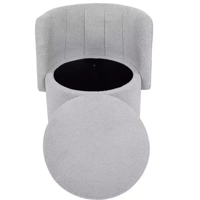Elegante Sedia Girevole con Rotazione a 360 Gradi Poltrona a Schienale Morbida e Accogliente per Soggiorno Camera da Letto