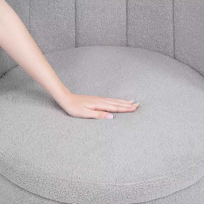 Elegante Sedia Girevole con Rotazione a 360 Gradi Poltrona a Schienale Morbida e Accogliente per Soggiorno Camera da Letto