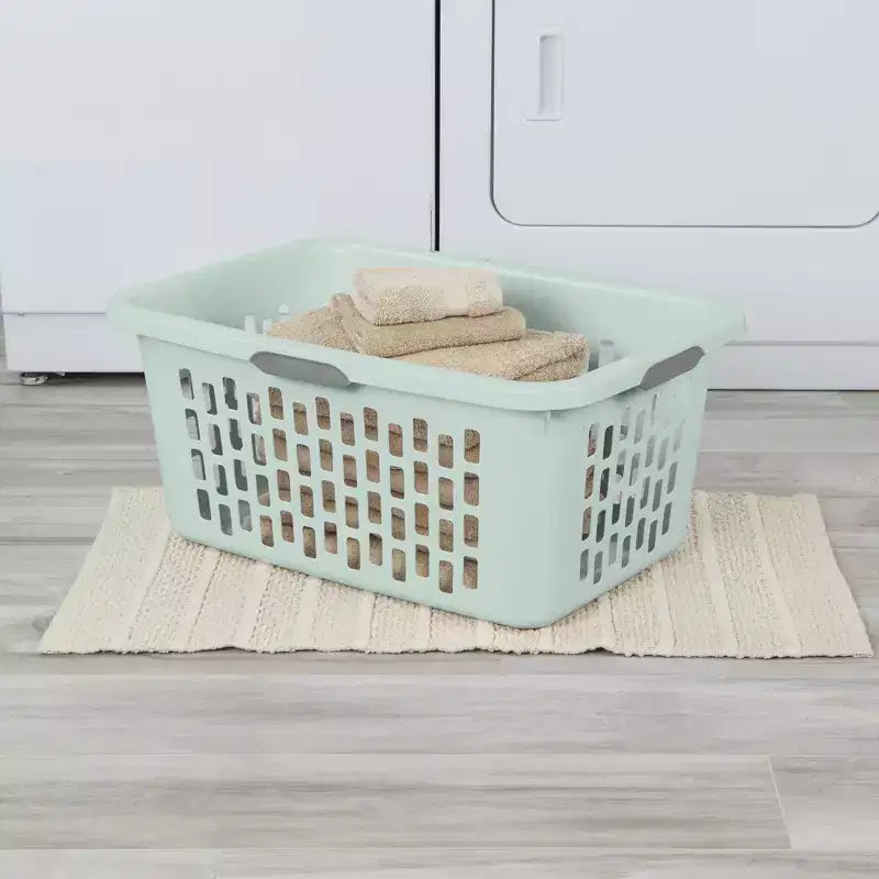 Cesto portabiancheria, cesto in plastica con manici