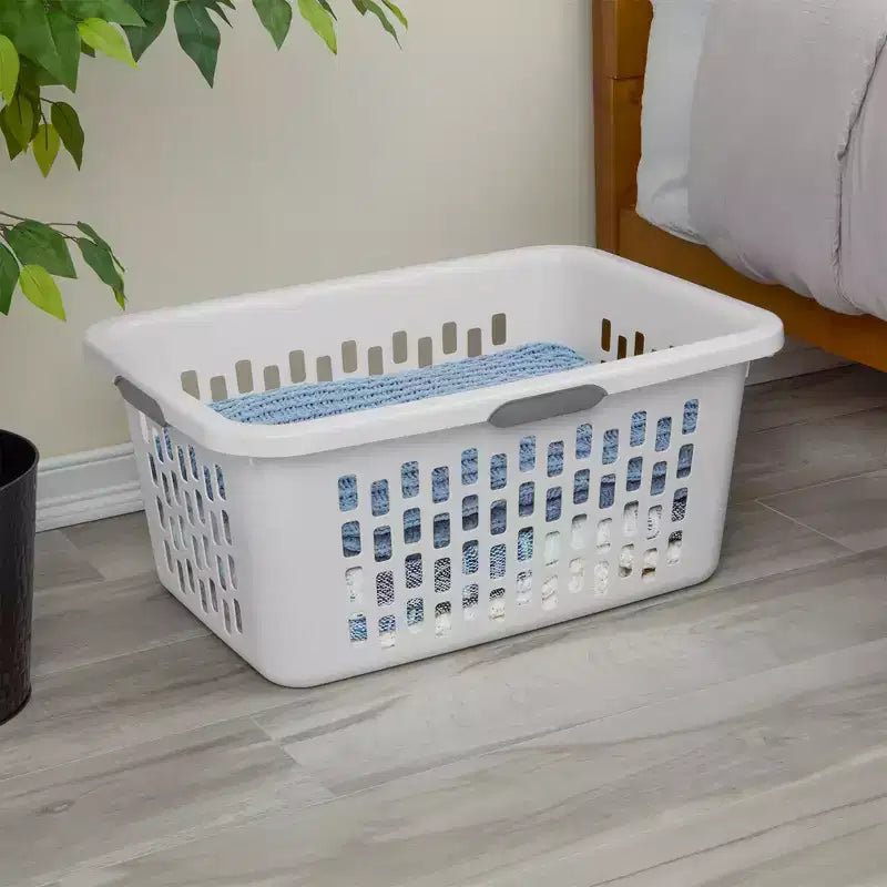 Cesto portabiancheria, cesto in plastica con manici