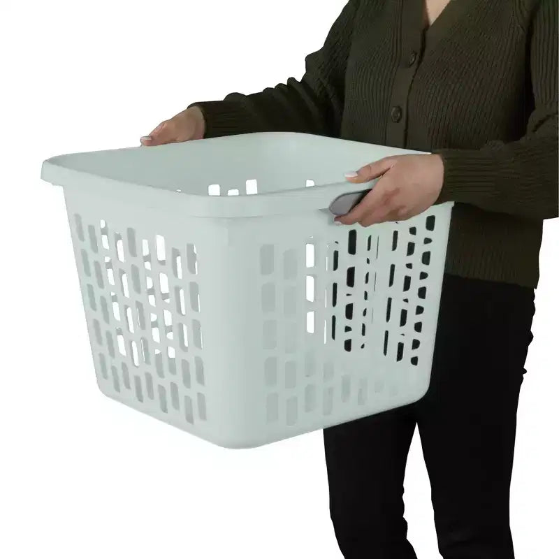 Cesto portabiancheria, cesto in plastica con manici