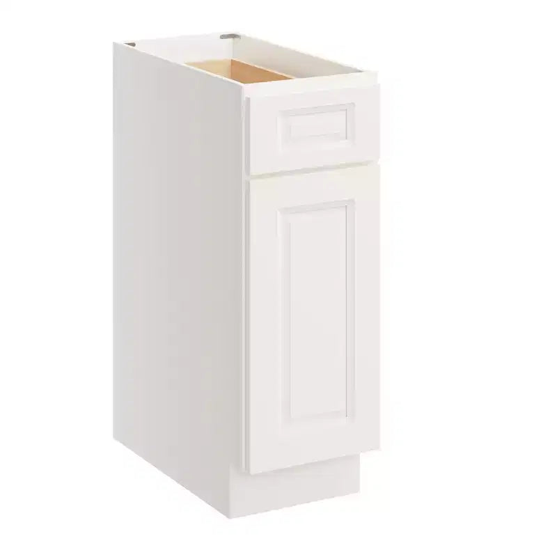 Mobile base da cucina 30,5 cm L x 87,6 cm H x 61 cm P con 1 cassetto a chiusura ammortizzata, struttura in compensato, frontale completamente a scomparsa