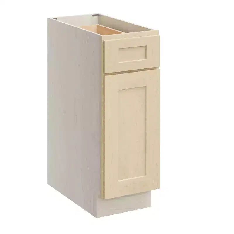 Mobile base da cucina 30,5 cm L x 87,6 cm H x 61 cm P con 1 cassetto a chiusura ammortizzata, struttura in compensato, frontale completamente a scomparsa
