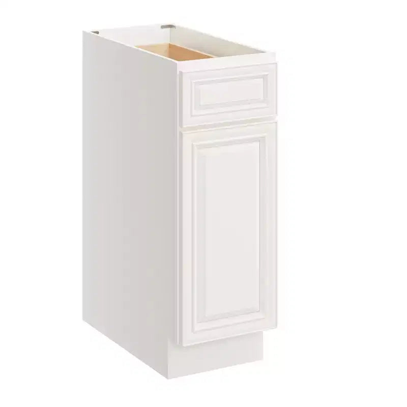 Mobile base da cucina 30,5 cm L x 87,6 cm H x 61 cm P con 1 cassetto a chiusura ammortizzata, struttura in compensato, frontale completamente a scomparsa