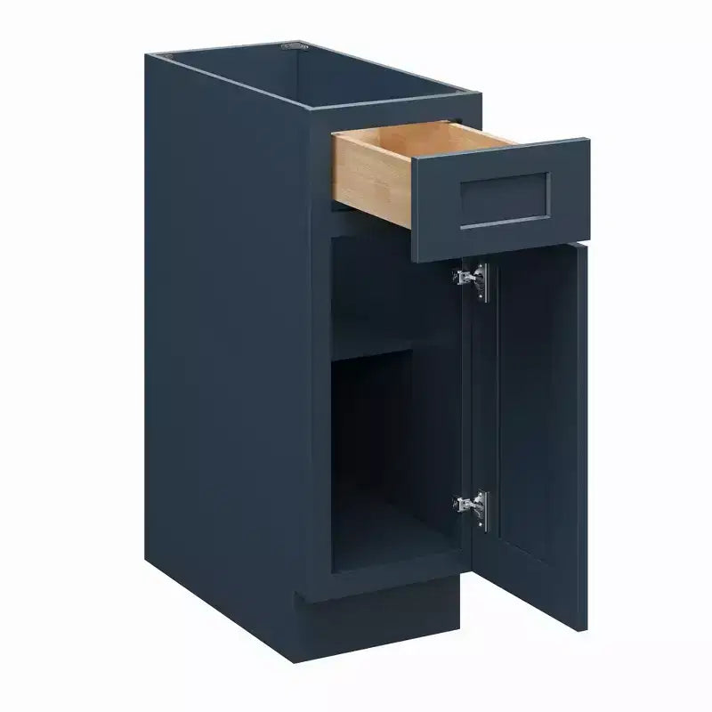 Mobile base da cucina 30,5 cm L x 87,6 cm H x 61 cm P con 1 cassetto a chiusura ammortizzata, struttura in compensato, frontale completamente a scomparsa
