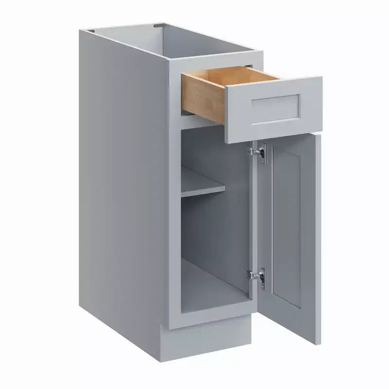 Mobile base da cucina 30,5 cm L x 87,6 cm H x 61 cm P con 1 cassetto a chiusura ammortizzata, struttura in compensato, frontale completamente a scomparsa