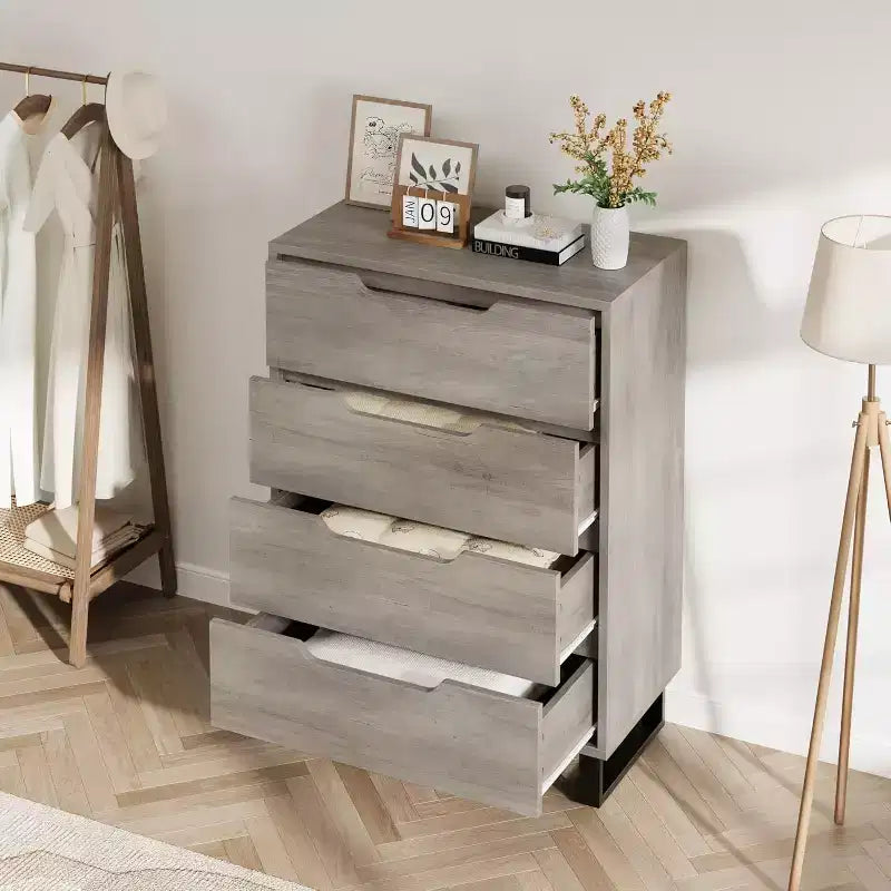 Comò a 6 cassetti per camera da letto, Comò largo 120 cm, Cassettiera verticale indipendente con ripiani, Armadio contenitore in legno per soggiorno, corridoio