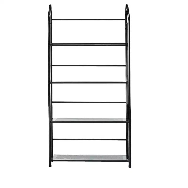 HomeRoots 49 Black Metal Four Tier Bookcase