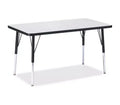 Jonti-Craft Berries Adult Height Color Edge Rectangle Table (24 x 36) in Black