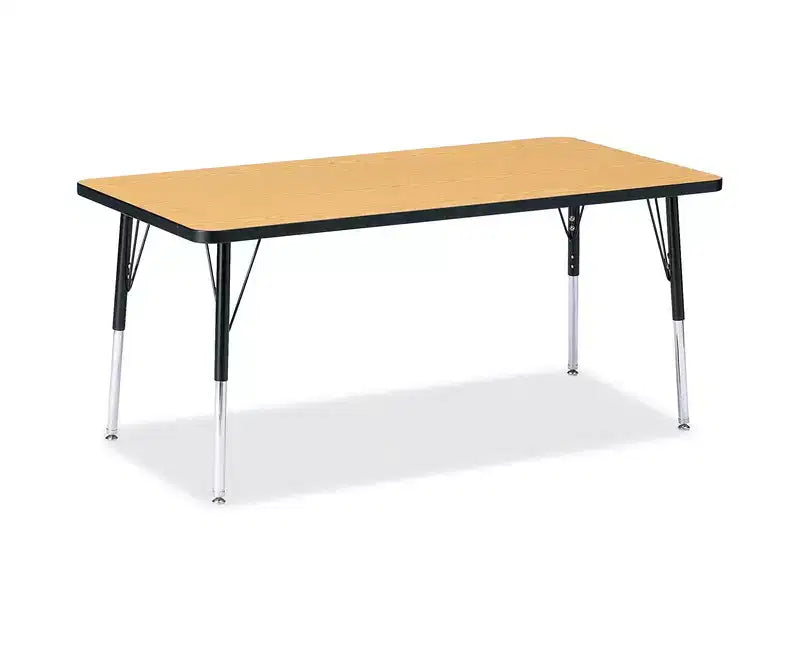 Tavolo Berries rettangolare per adulti, altezza standard, colore nero, 30 x 60 pollici