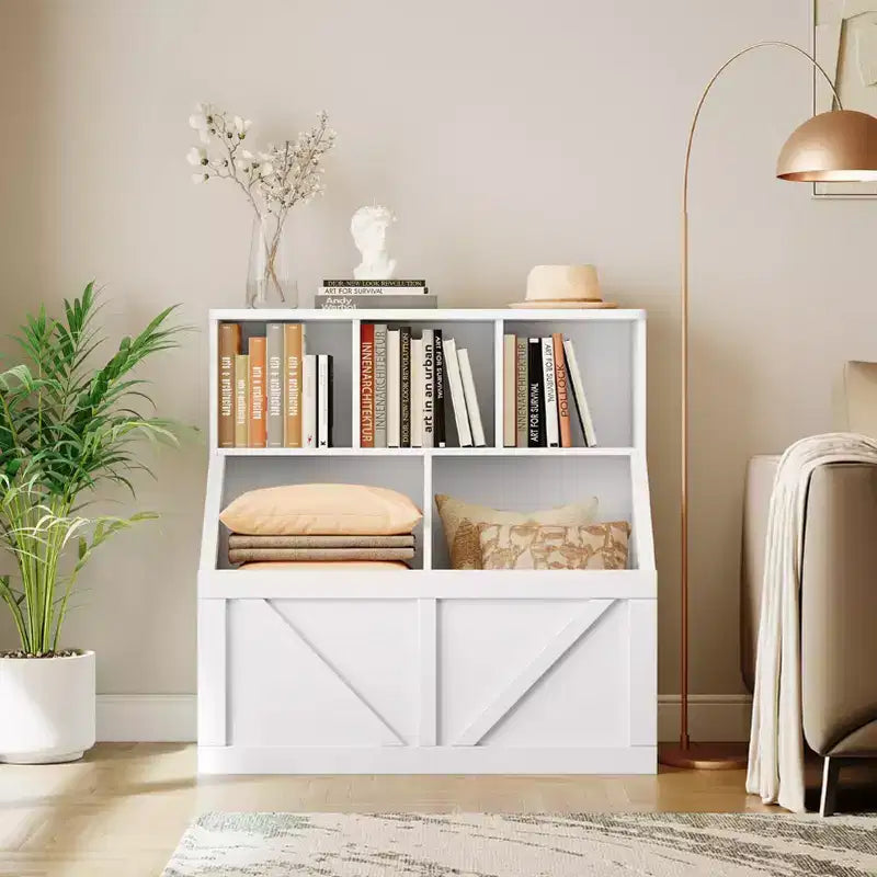 Scaffale per libri e giocattoli per bambini, Organizer porta giocattoli per bambini, Mobiletto con scaffale e porta giocattoli per bambini per sala giochi, camera da letto, cameretta