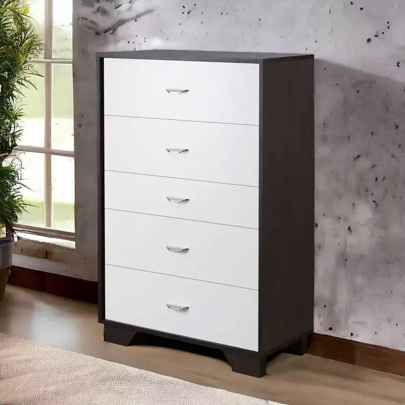 Cassettiera a 5 cassetti versatile per camera da letto/ufficio