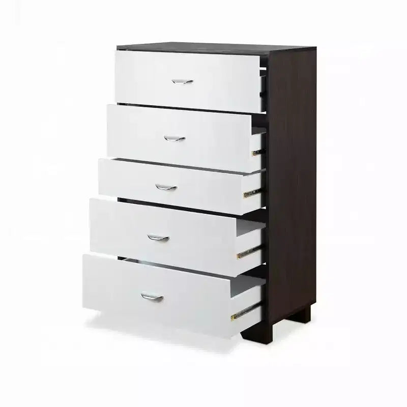 Cassettiera a 5 cassetti versatile per camera da letto/ufficio