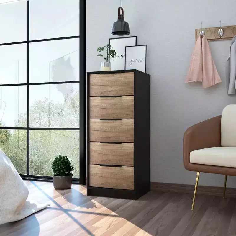 Cassettiera a 5 cassetti versatile per camera da letto/ufficio