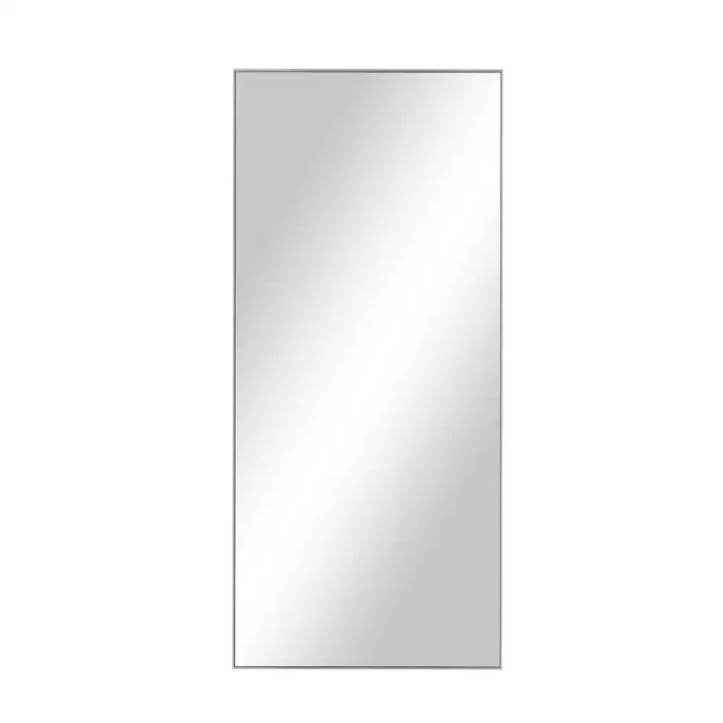 Specchio da parete a figura intera rettangolare con cornice in metallo da 31 pollici L x 71 pollici A, specchio autoportante in argento