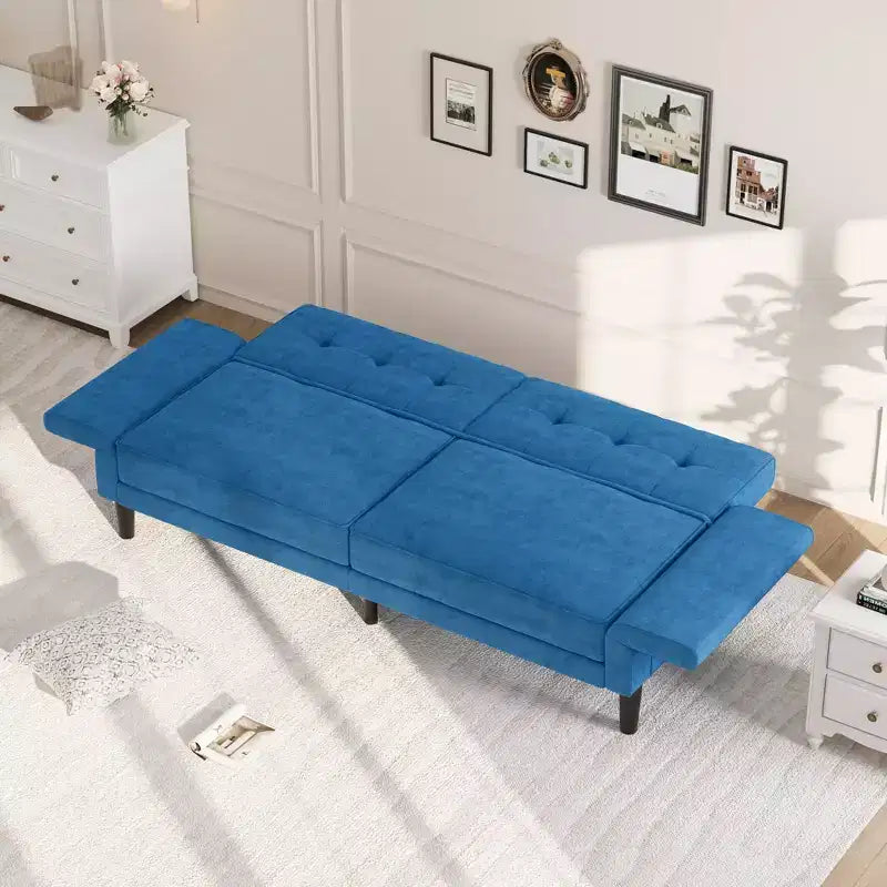 Divano Letto da 89 Pollici, Moderno Divano Letto Convertibile in ciniglia con Schienale e Braccioli Regolabili, Divanetto Oversize