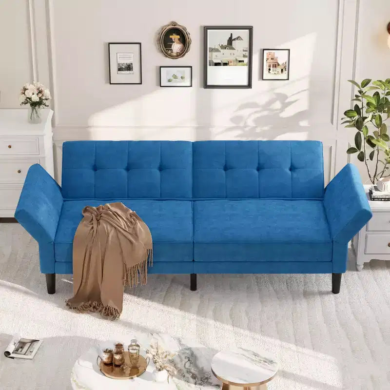 Divano Letto da 89 Pollici, Moderno Divano Letto Convertibile in ciniglia con Schienale e Braccioli Regolabili, Divanetto Oversize