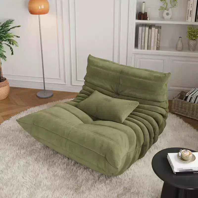 Poltrone a sacco trapuntate a mano da 90 cm, divanetto in memory foam impermeabile senza cuciture con capacità di 408 kg per soggiorno e camera da letto
