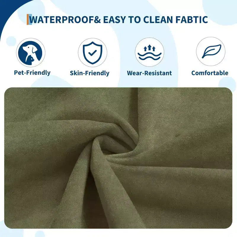 Poltrone a sacco trapuntate a mano da 90 cm, divanetto in memory foam impermeabile senza cuciture con capacità di 408 kg per soggiorno e camera da letto